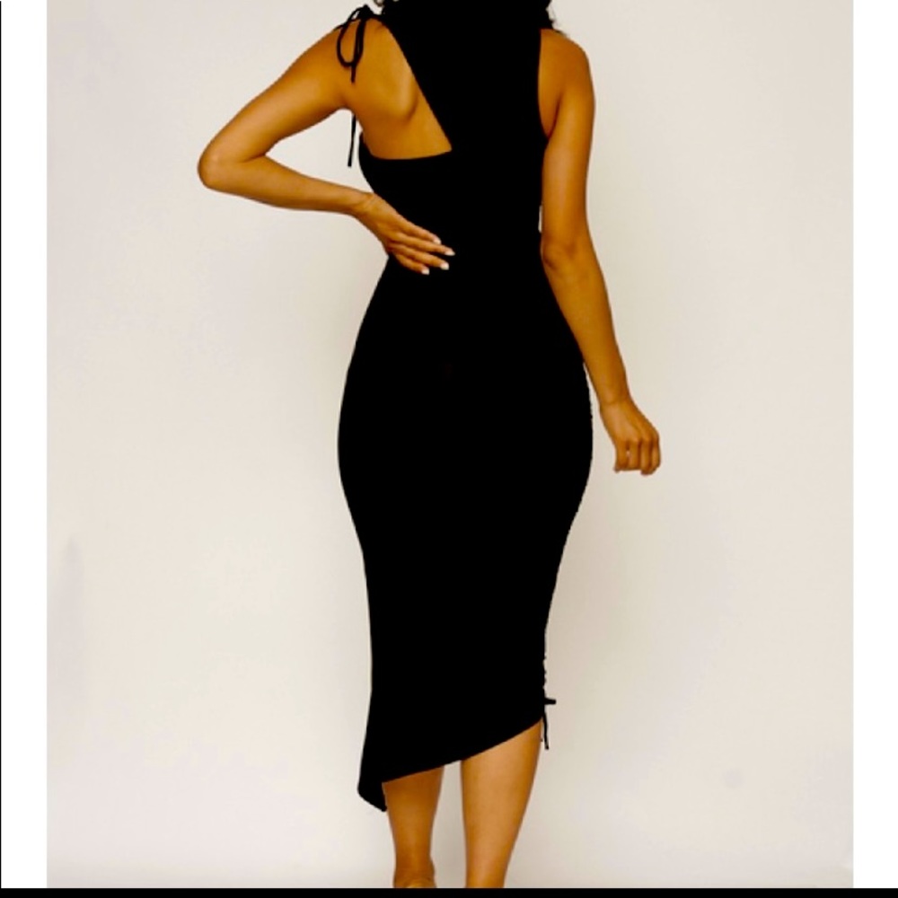 Black Scrunch Dress